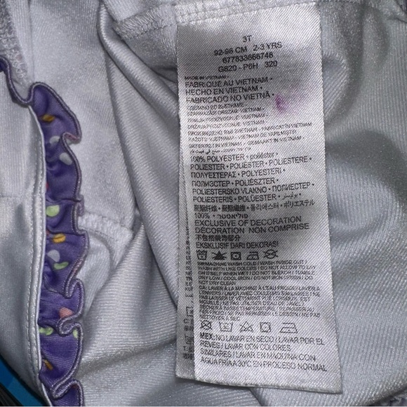 Nike 3T Toddler White Full Zip White Jacket Purple Polka Dot Trim - Picture 15 of 15